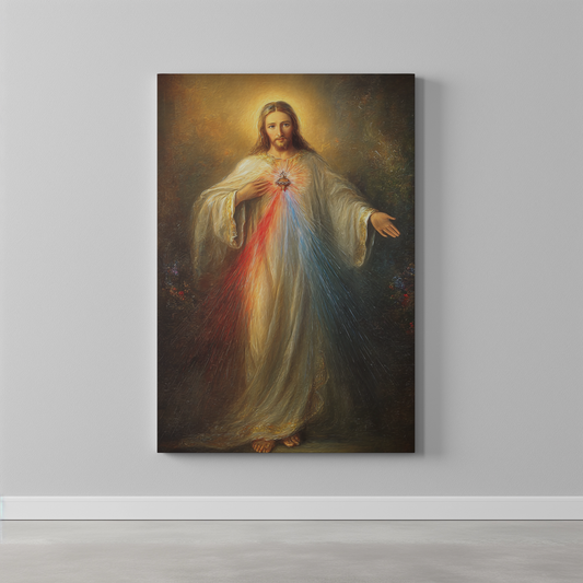 Divine Mercy Jesus Matte Canvas Print - Religious Wall Art