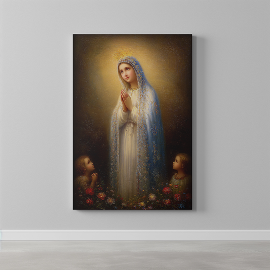 Our Lady of Fatima Matte Canvas Print - Religious Wall Art