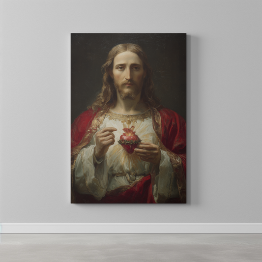 Sacred Heart of Jesus Canvas Print - Religious Wall Art