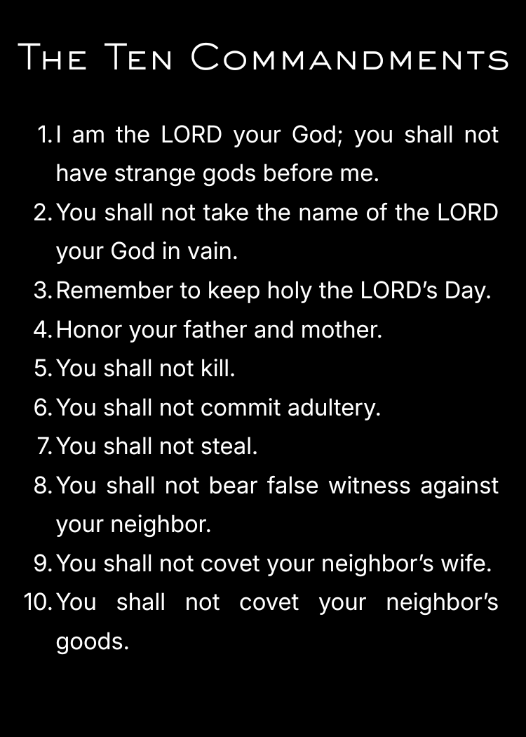 CLASSIC VERSION The Ten Commandments- PREMIUM METAL