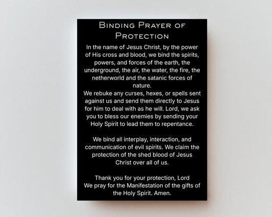 CLASSIC VERSION Binding Prayer of Protection- PREMIUM METAL