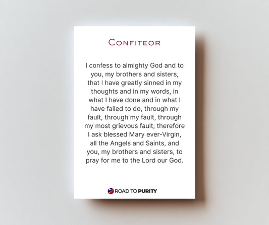 Confiteor - Holy Card / 2 1/4"x 3 1/2" (b)