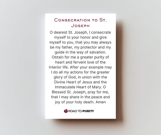 Consecration to St. Joseph - Holy Card 2 1/4"x 3 1/2"