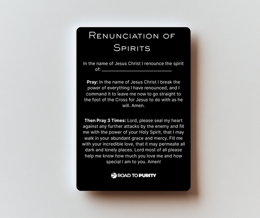 Renunciation of Spirits Holy Card - PREMIUM METAL