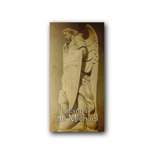 Litany of St Michael - Prayer Card / 3" x 6" folded — front