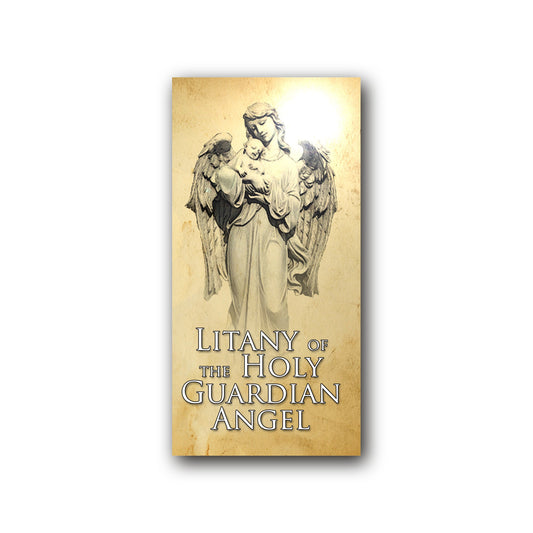 Litany of the Holy Guardian Angel - Prayer Card / 3" x 6" folded — front