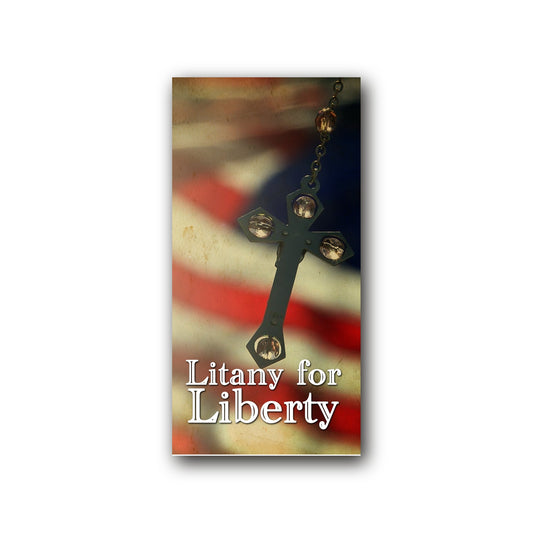 NEW! Litany for Liberty - Prayer Card / 3" x 6" folded — front