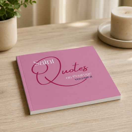 saint-quotes-courage-volume-2 — flat table mockup