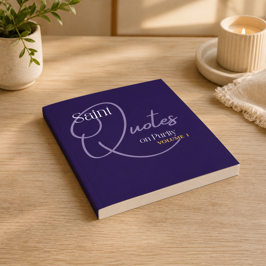 saint-quotes-purity-volume-1 — flat table mockup