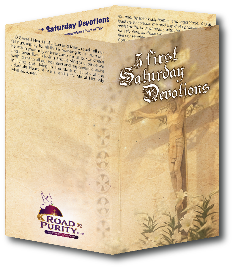 NEW! 5 First Saturday Devotions - Prayer Card / 3" x 6" folded