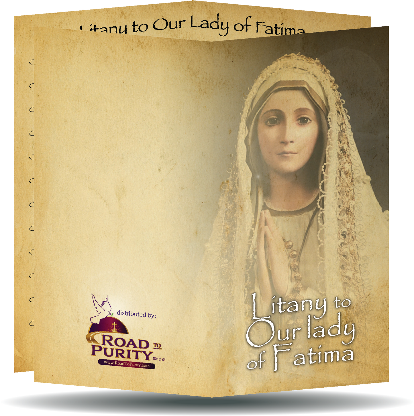 Litany to Our Lady of Fatima  - Prayer Card / 3" x 6" folded