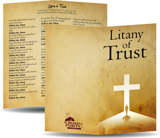 Litany of Trust - Prayer Card / 3" x 6" folded