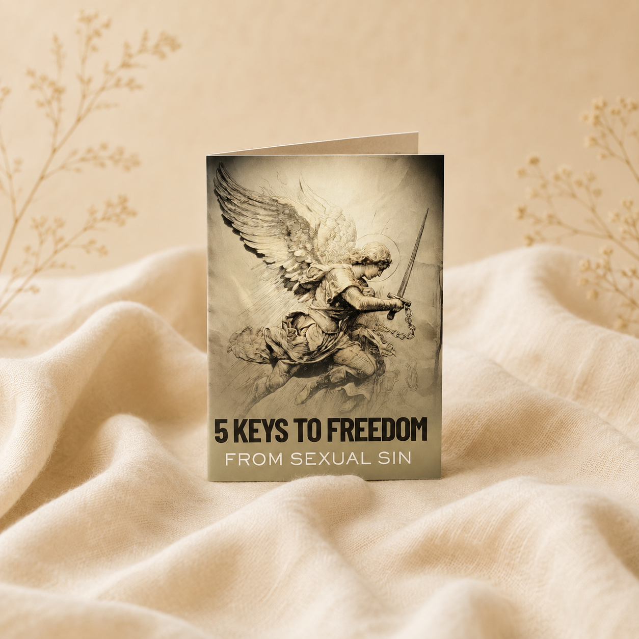 5 Keys to Freedom pamphlet on warm ivory linen