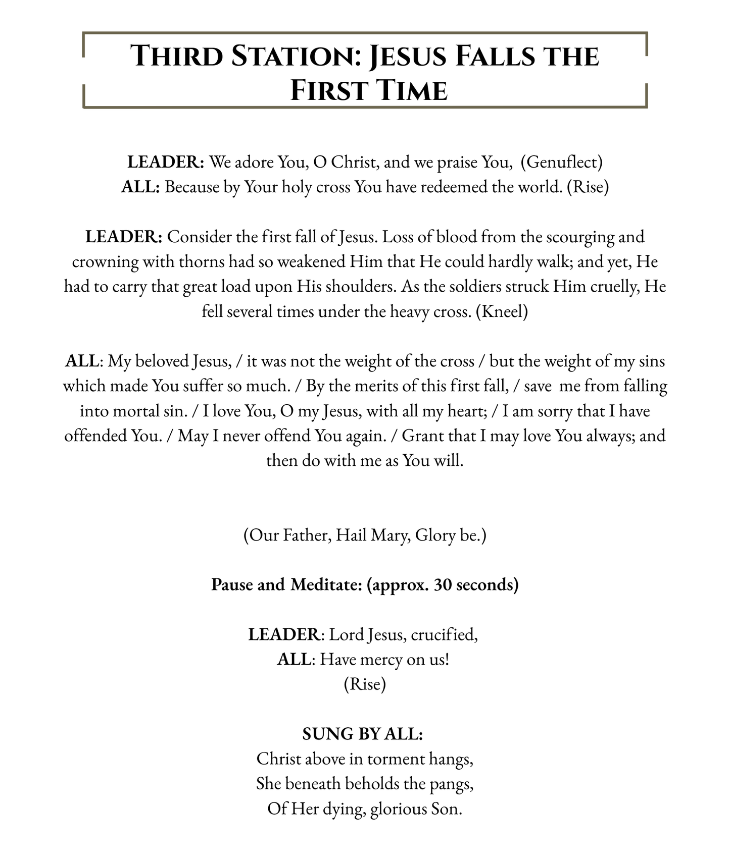 Stations of the Cross - Large Print - WHOLESALE