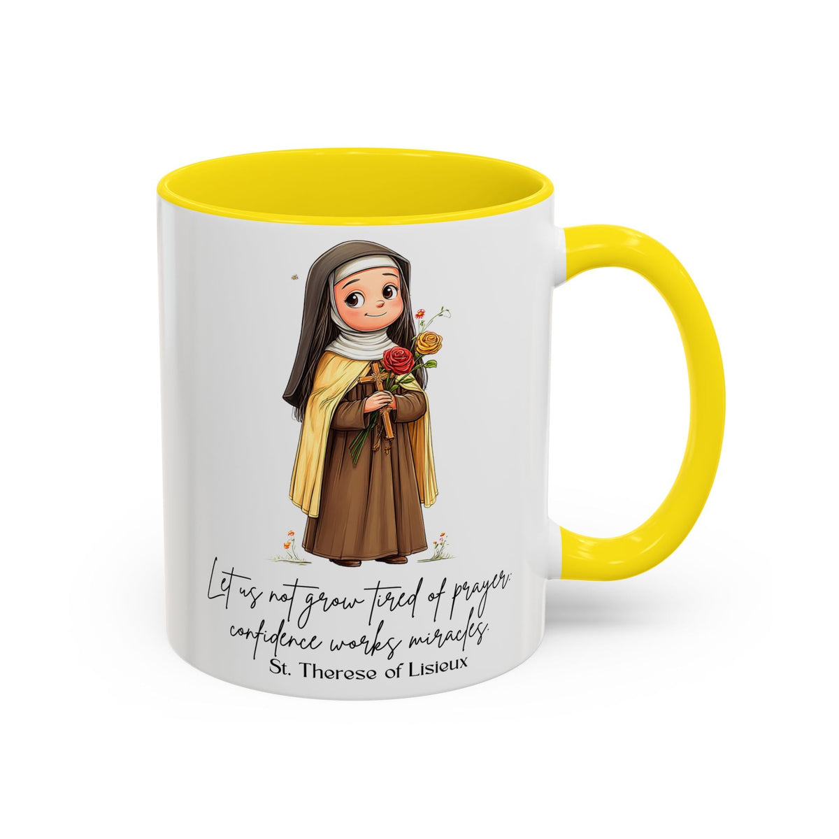 Cute Saint Therese of Lisieux Mug  Catholic Gift  Faith-Inspired Coffee Cup