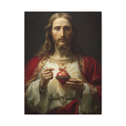 Sacred Heart of Jesus Canvas Print Religious Beautiful Son of God Home Decor Wall Art Matte Canvas