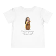 Saint Thérèse Toddler Shirt, Catholic Tee for Kids, Faith-Based Gift