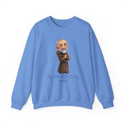 Cozy Cute Saint Padre Pio Adult Sweatshirt  Catholic Gift  Faith Apparel in 13 Colors