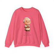 Soft Cute Pope Saint John Paul II  Adult Sweatshirt  Catholic Gift  Faith Apparel in 13 Colors