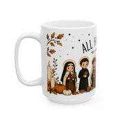 All Hallows Eve pray for us Mug  Saints Illustration Ceramic Mug