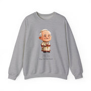 Soft Cute Pope Saint John Paul II  Adult Sweatshirt  Catholic Gift  Faith Apparel in 13 Colors