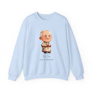 Soft Cute Pope Saint John Paul II  Adult Sweatshirt  Catholic Gift  Faith Apparel in 13 Colors