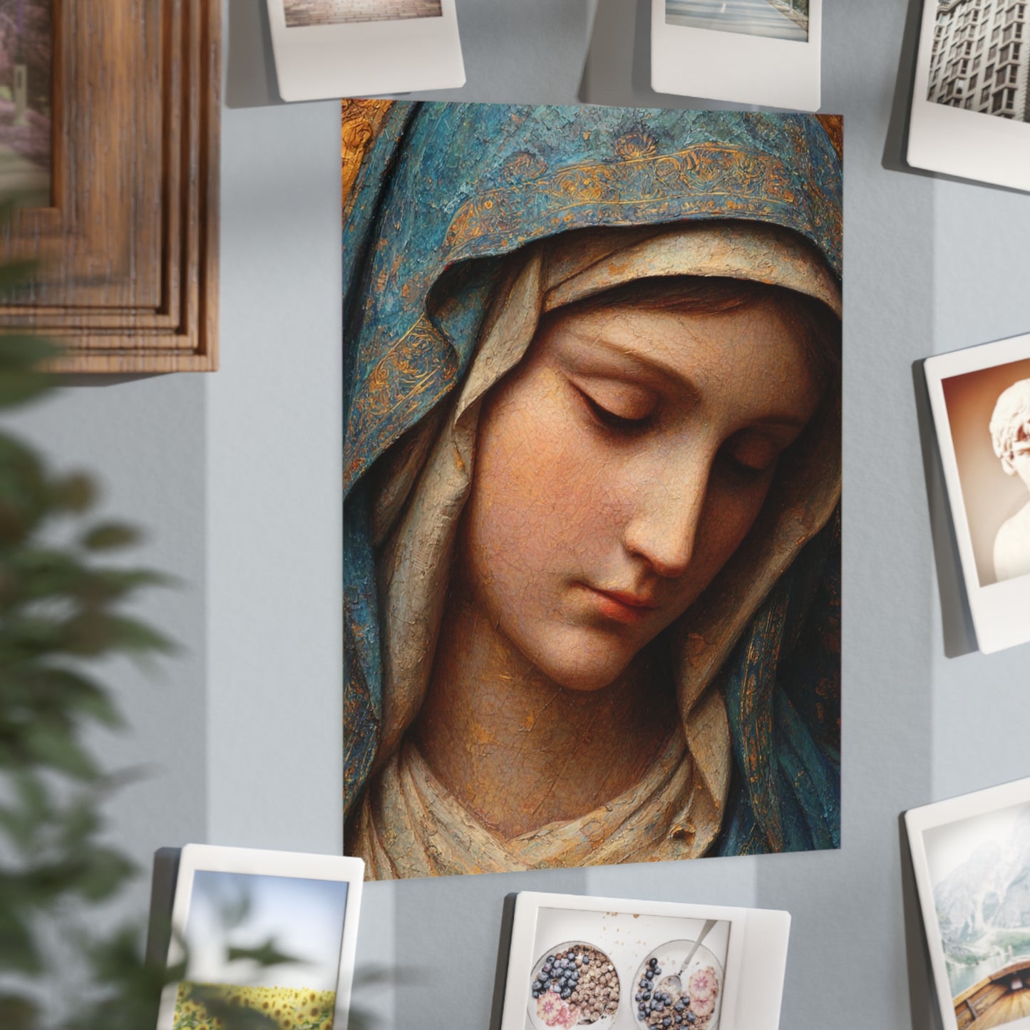 Blessed Virgin Mary Print — Religious Wall Art (Unframed)