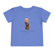 Padre Pio Toddler Shirt, Pray, Hope, and Don't Worry, Catholic Tee for Kids, Faith-Based Gift