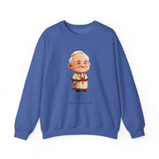 Soft Cute Pope Saint John Paul II  Adult Sweatshirt  Catholic Gift  Faith Apparel in 13 Colors