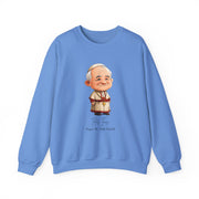 Soft Cute Pope Saint John Paul II  Adult Sweatshirt  Catholic Gift  Faith Apparel in 13 Colors