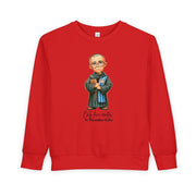 Saint Maximilian Kolbe Toddler Sweatshirt, Catholic Apparel for Kids
