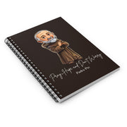Saint Padre Pio Journal, Catholic Notebook, Faith-Inspired Writing Gift