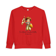 Cute Saint Joan of Arc Toddler Sweatshirt, Catholic Kids Apparel