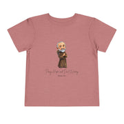 Padre Pio Toddler Shirt, Pray, Hope, and Don't Worry, Catholic Tee for Kids, Faith-Based Gift
