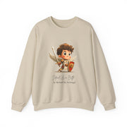Warm Cute Saint Michael the Archangel Adult Sweatshirt  Catholic Gift  Faith Apparel in 13 Colors