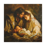 Holy Family Canvas Wall Art, Christian Home Decor, Sacred Catholic Artwork for Prayer Room, Inspirational Religious Gift