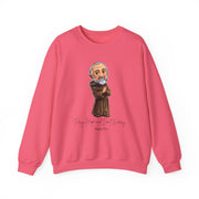 Cozy Cute Saint Padre Pio Adult Sweatshirt  Catholic Gift  Faith Apparel in 13 Colors