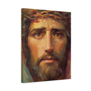 Face of Jesus Canvas Wall Art,  Christian Home Decor, Sacred Catholic Artwork for Prayer Room, Inspirational Religious Gift for Homes