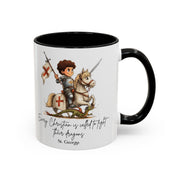St. George Dragon Knight Mug, Catholic Accent Coffee Mug, 11 oz & 15 oz