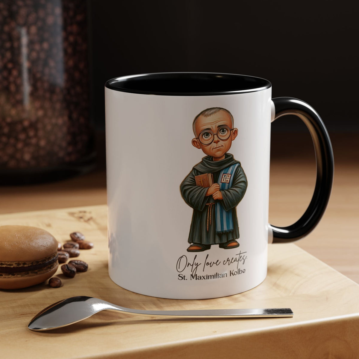 Saint Maximilian Kolbe Mug, Catholic Gift, Faith-Inspired Coffee Cup