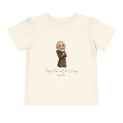Padre Pio Toddler Shirt, Pray, Hope, and Don't Worry, Catholic Tee for Kids, Faith-Based Gift