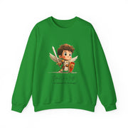 Warm Cute Saint Michael the Archangel Adult Sweatshirt  Catholic Gift  Faith Apparel in 13 Colors