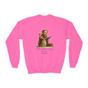 Stylish Cute Saint Augustine Kids Sweatshirt  Catholic Gift  Faith Apparel in 4 Colors