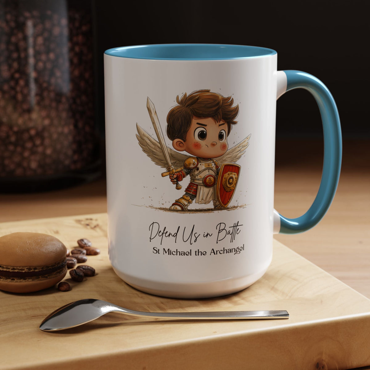 Cute Saint Michael the Archangel Mug  Catholic Gift  Faith-Inspired Coffee Cup