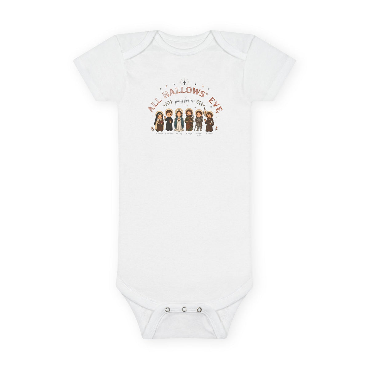 All Hallows' Eve Baby Onesie, All Saints Day Catholic Apparel