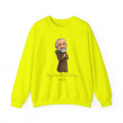 Cozy Cute Saint Padre Pio Adult Sweatshirt  Catholic Gift  Faith Apparel in 13 Colors