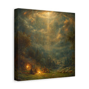 Good News Canvas Wall Art, Nativity Christian Home Decor, Catholic Christmas Artwork, Inspirational Religious Gift for Prayer Room