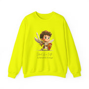 Warm Cute Saint Michael the Archangel Adult Sweatshirt  Catholic Gift  Faith Apparel in 13 Colors
