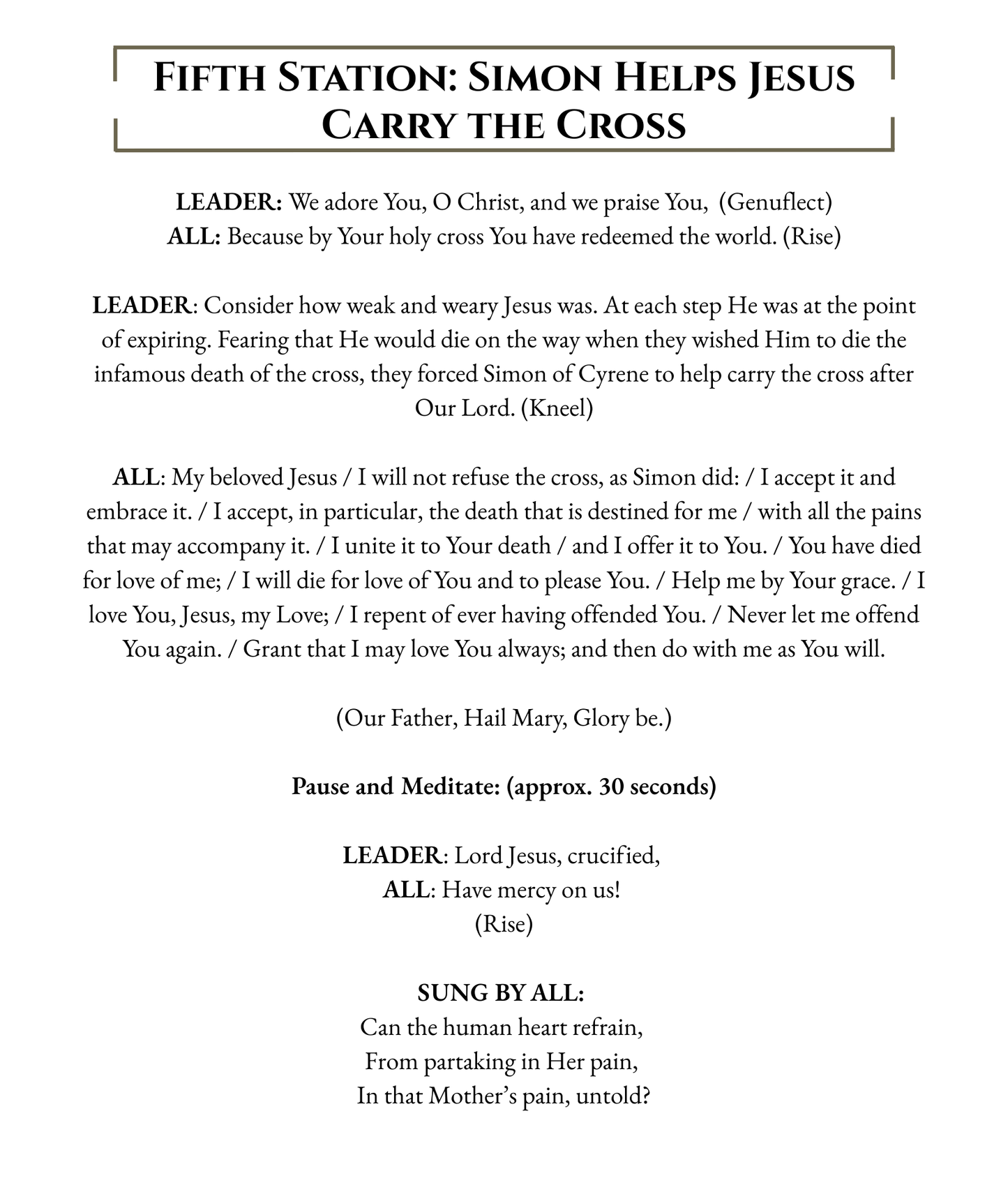 Stations of the Cross - Large Print - WHOLESALE