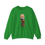 Cozy Cute Saint Padre Pio Adult Sweatshirt  Catholic Gift  Faith Apparel in 13 Colors